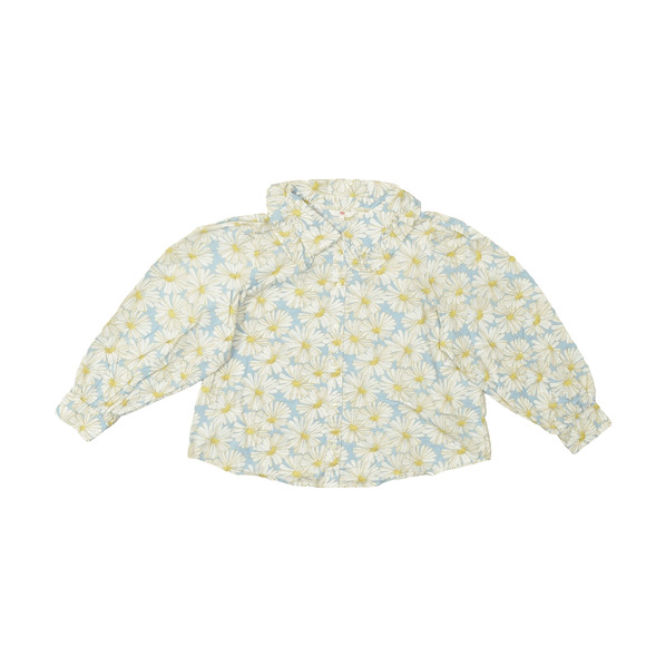 Levi's Women's Daisy Floral Blouse Collared Long Sleeve Top Plus Size XXL - Picture 1 of 8
